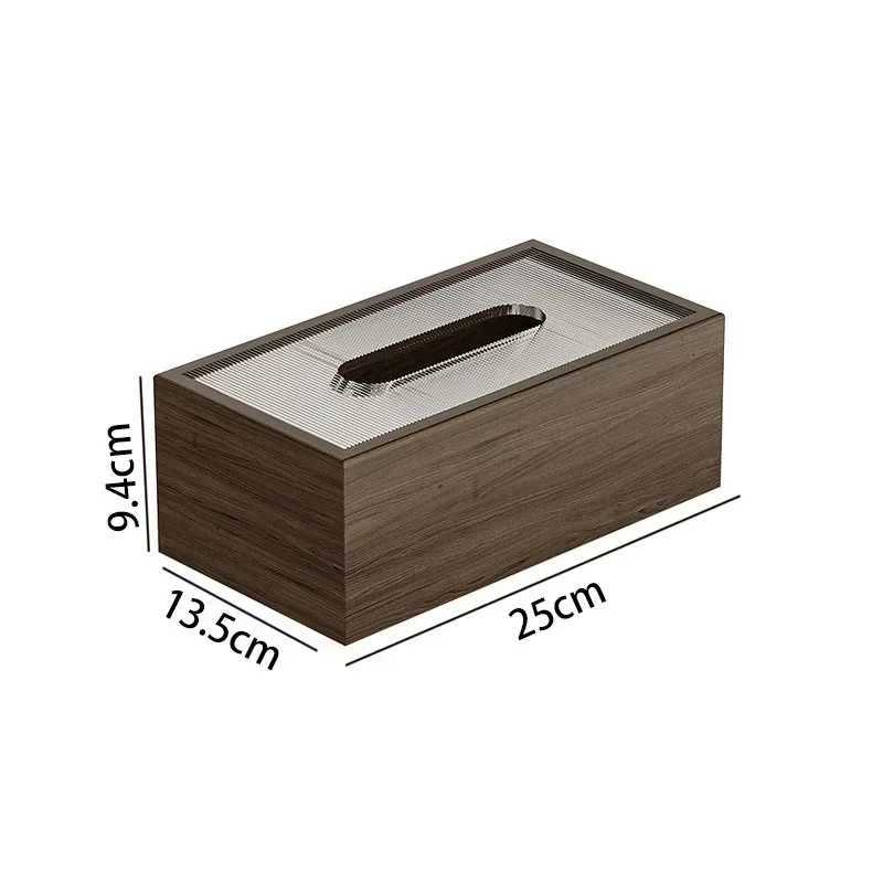 Creative Walnut Wooden Tissue Box Tissue Box Living Room Napkin Dispenser Black Walnut Handmade Wooden TissueBox Decorative Gift C251120