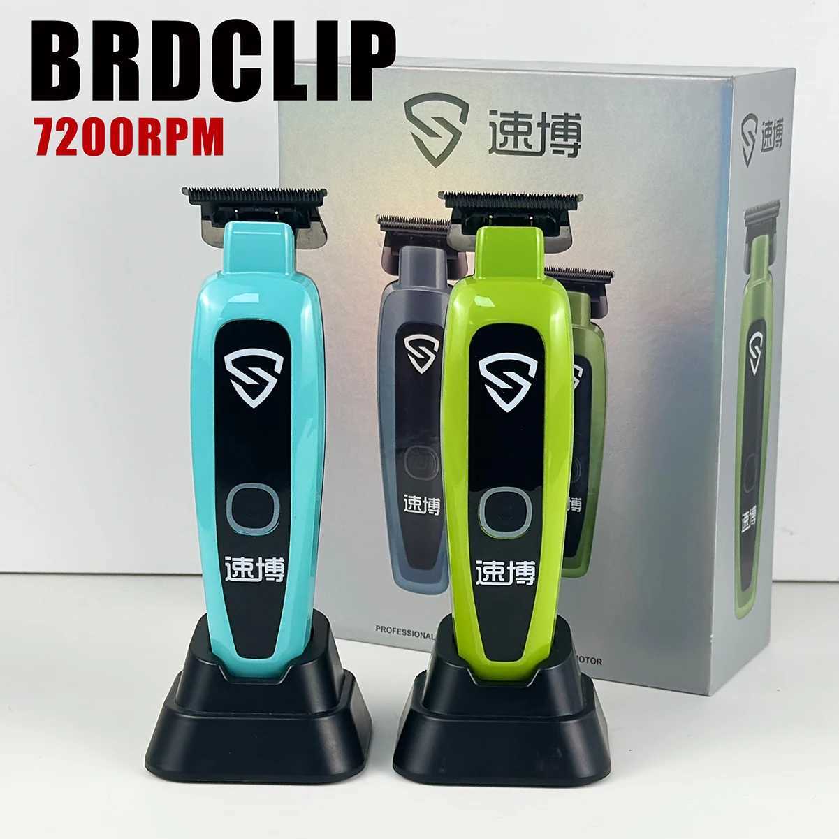 BRDCLIP X5 7200RPM Professional Hair Trimmer DLC Squama Blade Hair Finish Machine Detail Clipper for Man BarbershopT251120