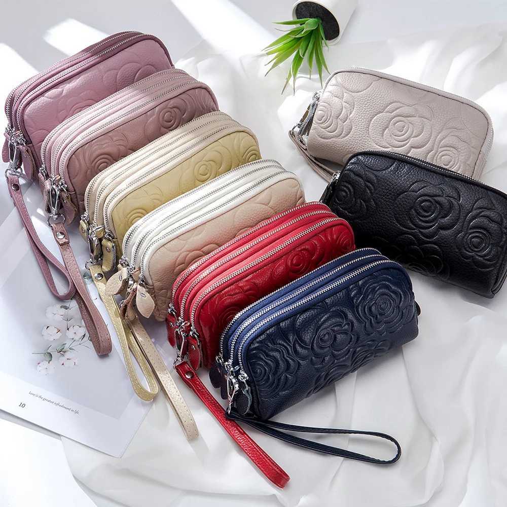Genuine Leather Wallet Handbags For Women Embossing Process Rectangle Small Luxury Designer Female Messenger PurseW251120