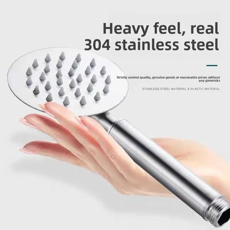 304 stainless steel pressurized showerhead household bathroom water heater handheld shower showerhead setM251120