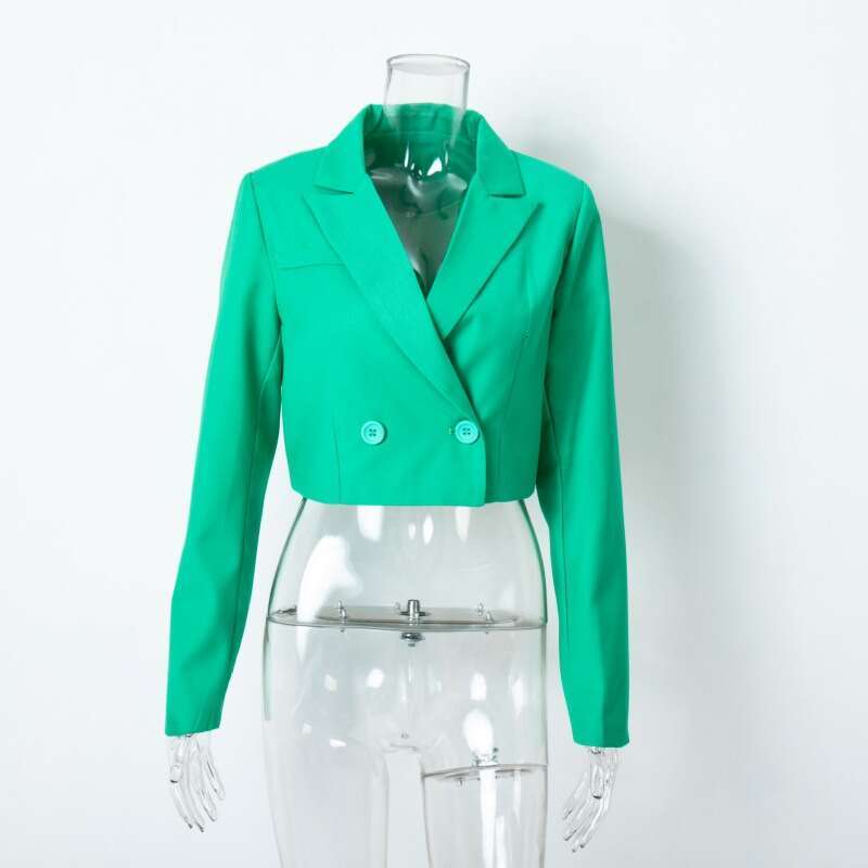 hoodie Short Shorts With Spring/Summer Double Breasted Suit And Pleated Short Skirt Pants Two-Piece Set jacket