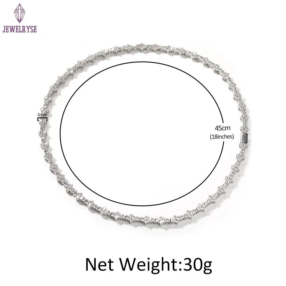 Personalized Tennis Chain Men's Hip Hop Necklace Hiphop Spring Buckle Chain Jewelry GRA moissanite diamond 18k gold sterling silver cuban link ch