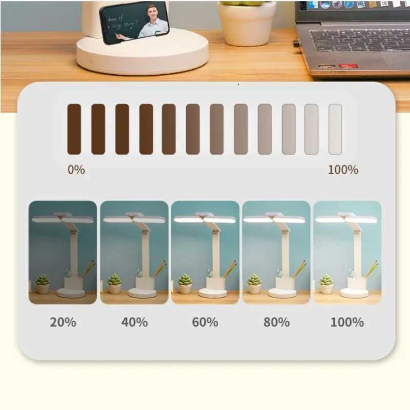 LED Table Lamp Eyes Protection Touch Dimmable Led Table Lamp Dormitory Bedroom Reading USB Rechargable Desk Lamp M251120