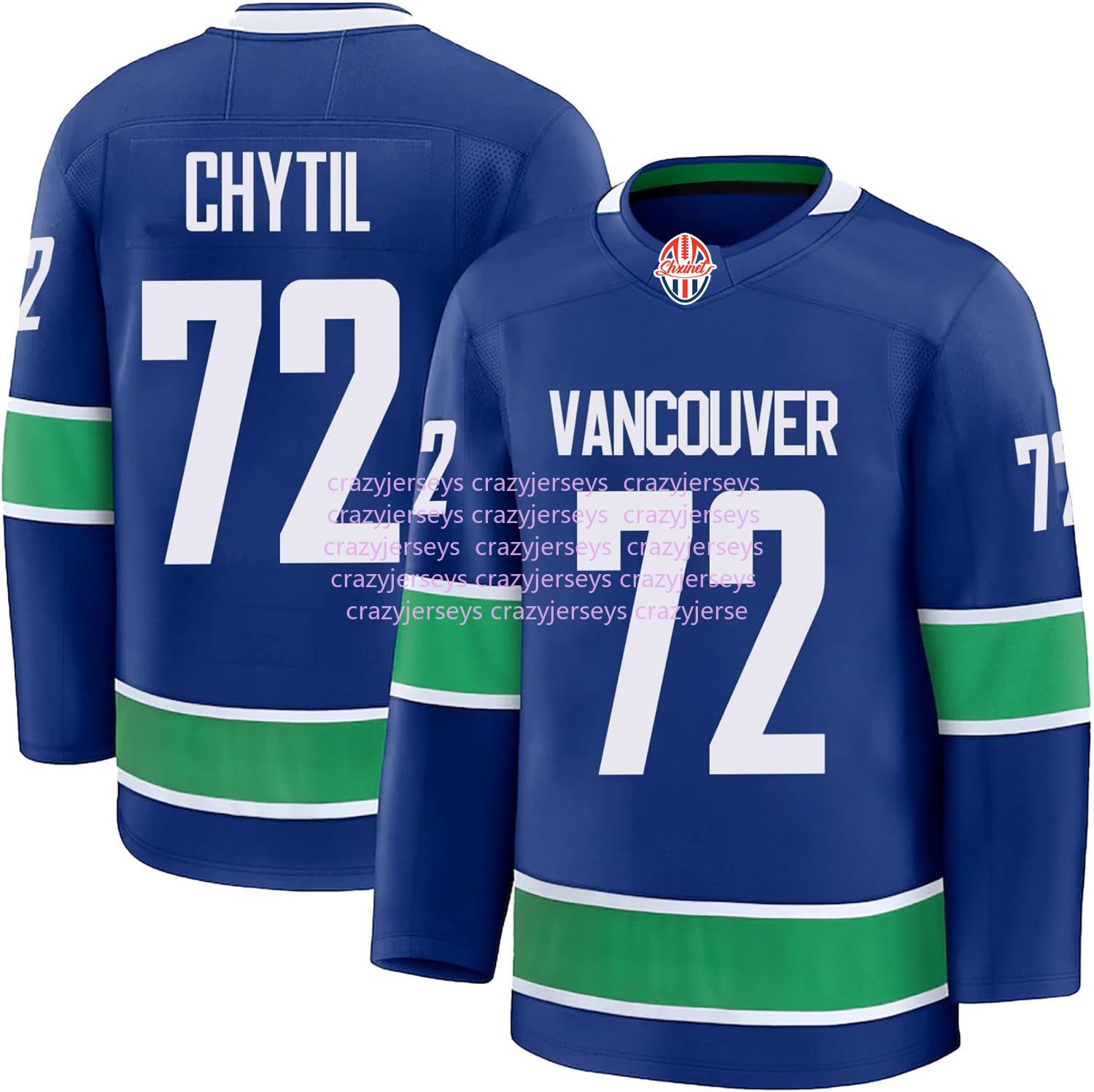 Mens/Women/Youth Hockey Jersey Vancouver Stitched for Sports Fan No Brand/Logos