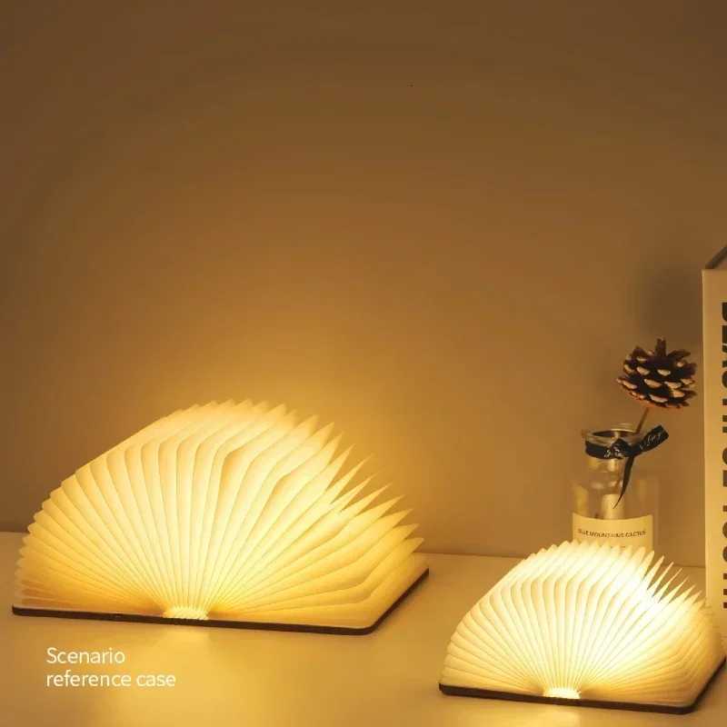 3D LED Book Light USB Rechargeable Night Light 3 Colors Foldable Table Lamp LED Magnetic Lamp Portable Desk Lighting M251120