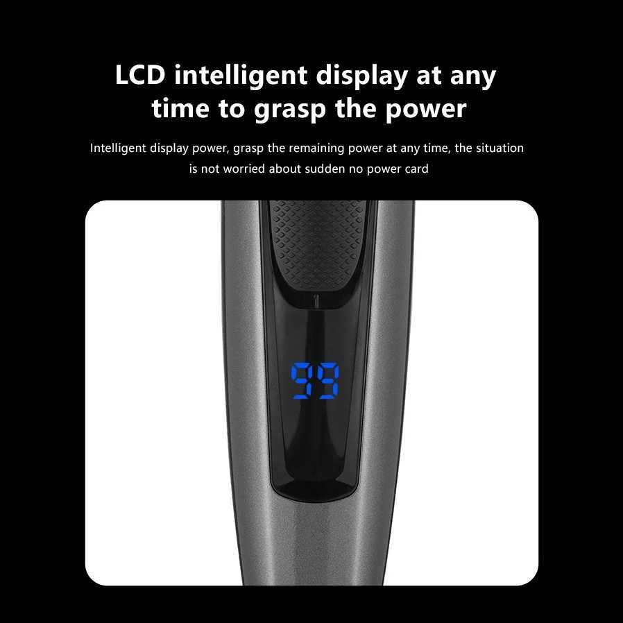USB electric full body clipper precision electric hair clipper LCD digital push rod electric push rodT251120