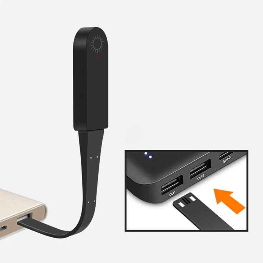 Book Lights With Clip USB Eye Protection Reading Lamps Touch Dimming LED Lamp 360 Degree Bending Bedroom Bedside Night Light M251120