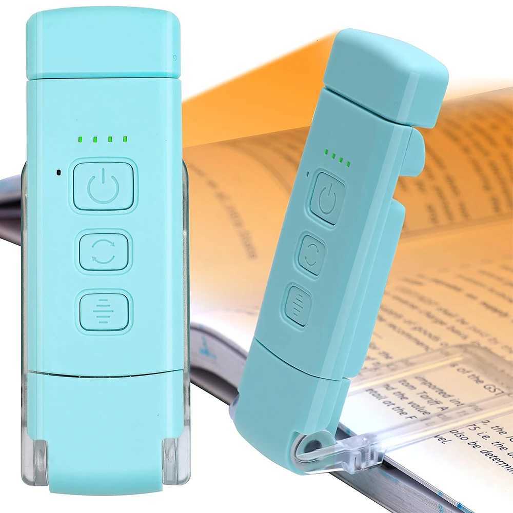 Book Reading Light with Timer Rechargeable Light for Reading in Bed Clip-on Bookmark Lamp 3 Amber Colors 5 Brightness Dimmable M251120