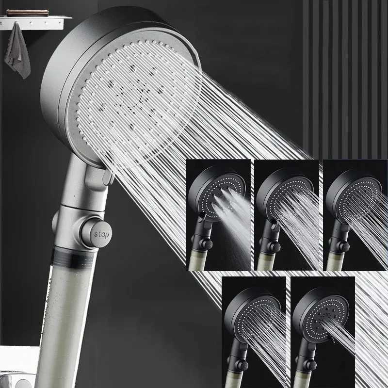 Pressurized Filter Shower 5-speed Nozzle Handheld Shower Bath Set Home Bathroom Large Water Outlet Universal InterfaceM251120