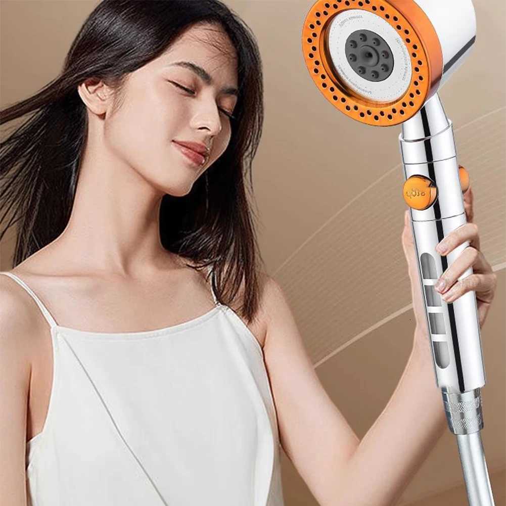 New 5 Modes Shower Head Massage Portable With Filter High Pressure Water Saving Showerhead Faucet Bathroom Accessories SetM251120
