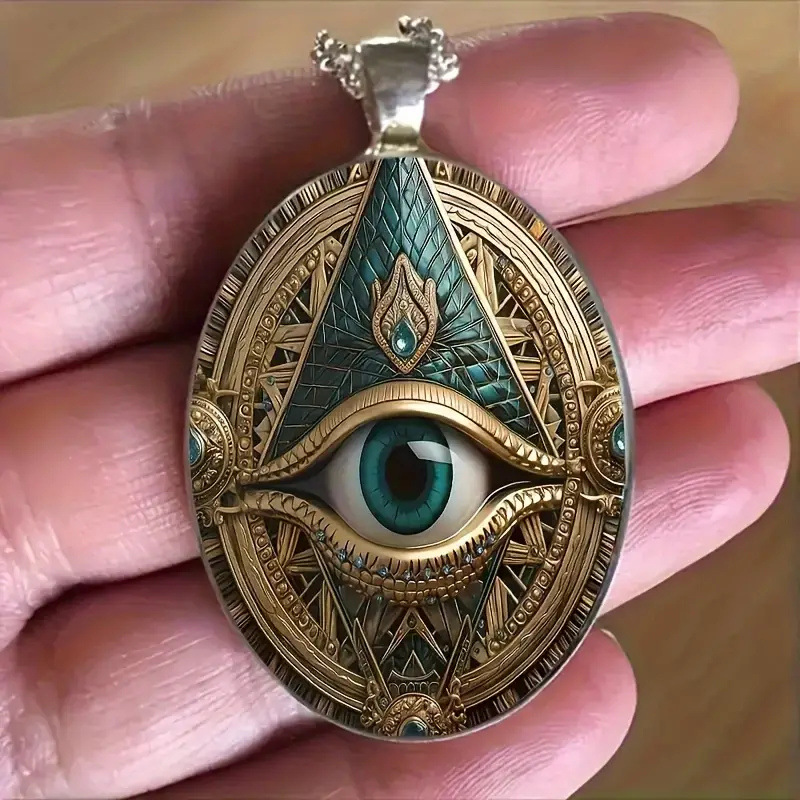Fashion Eye Eye Pattern Pendant Necklace jewelry for men designer necklace designer necklace diamond chain luxury jewelry women mens chain cuban link  - view 3