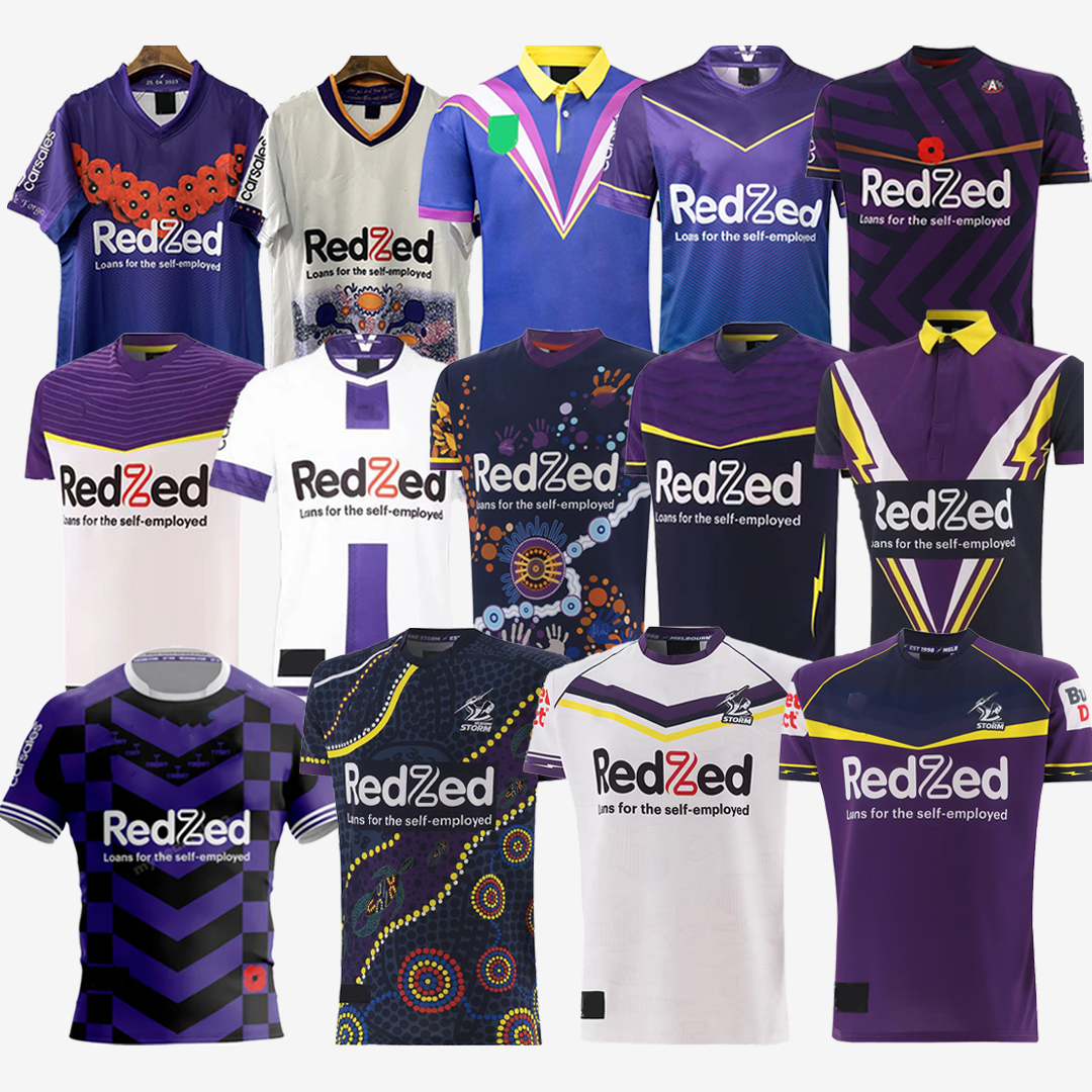 New + Retro Melbourne Storm Men's home away 2025 2026 2027 Stadium Rugby Shirt T Pre Match French 25 26 27 Training uniform S-5XL jerseys 1998 vest polo