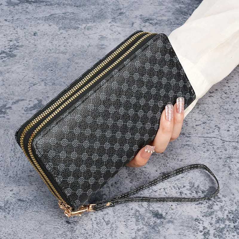 Bag womens new flower long purse clutch bag mobile phone bag coin purse multifunctional card bag zipper purseW251120