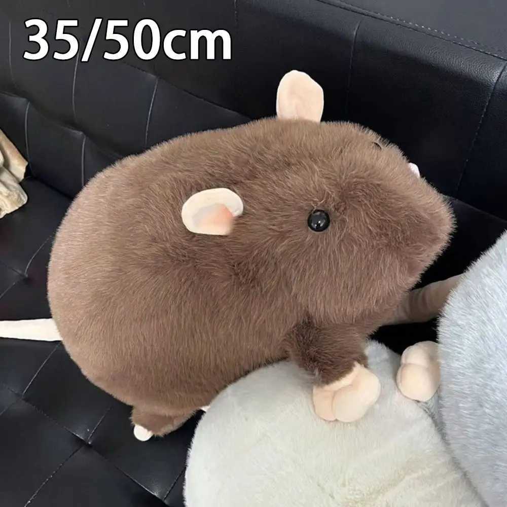 Cute 35/50cm Mouse Doll Plush Oversized Flower Branch Rat Doll Cartoon Soft Animal Figure Kids Gift Birthday G251120