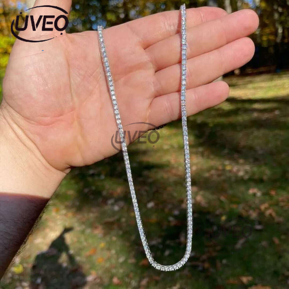 Wholesale Price Fine Jewelry Dia Necklace 2MM 3MM 4MM 5MM Sterg Sier GRA D Color Vvs Moissanite Tennis Chain