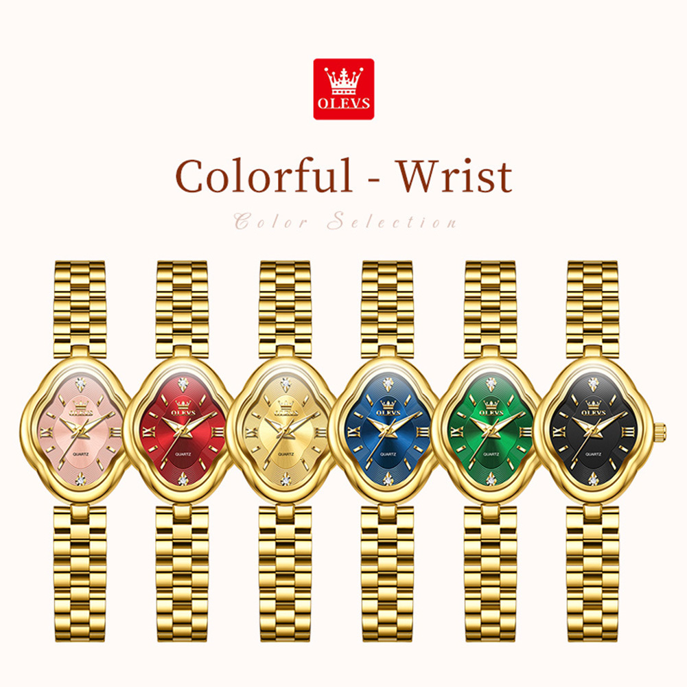 OLEVS Ms. Ou Offers A Watches Men Designer Brand-new Oval-shaped Retro Quartz Small Gold Watch That Is Waterproof And Luminous A Women's Watch Wi
