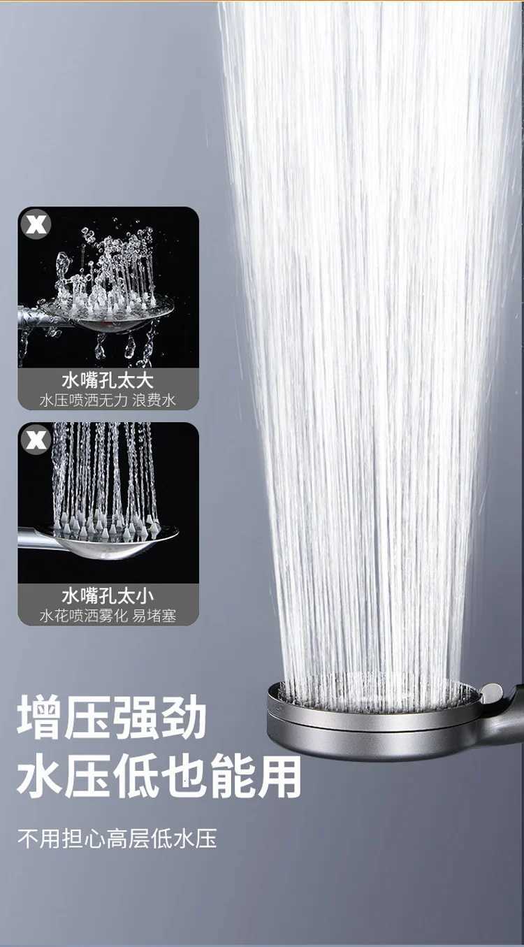 New 122mm Large Panel 5 Modes High Pressure Shower Head with Filter Massage Filtered Rainfall Shower Head Bathroom AccessoriesM251120