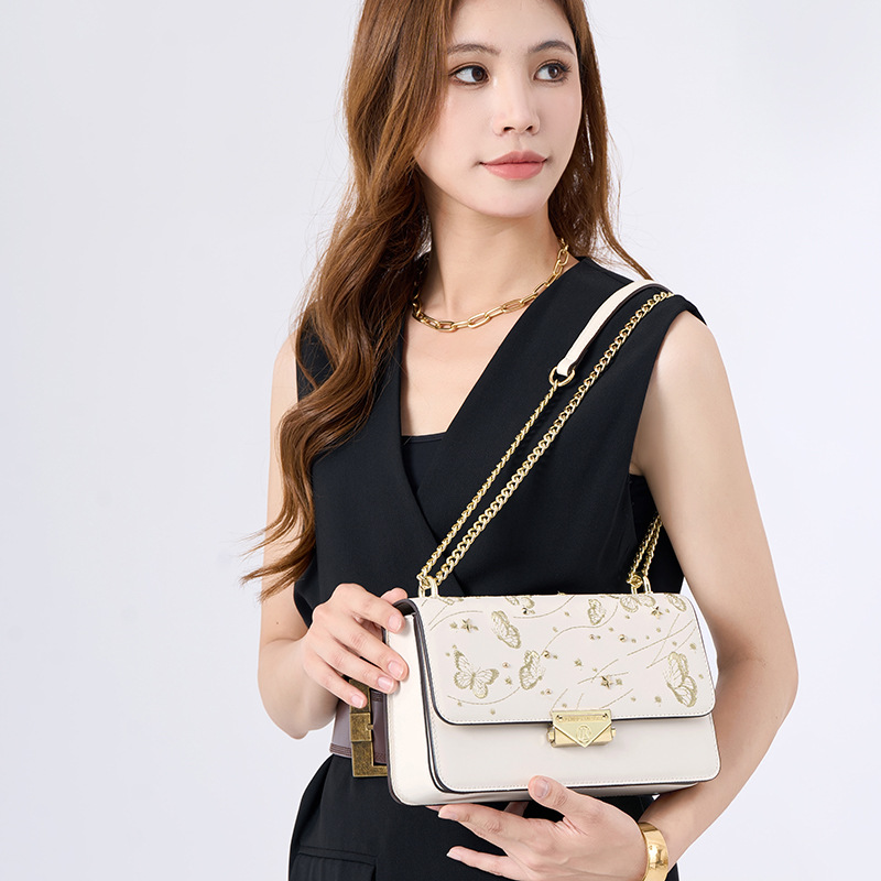 LORDLY KNACK Designer Bag Butterfly Embroidery Thread Chinese Style Light Luxury Women's Bag Fashion Versatile Shoulder Bag