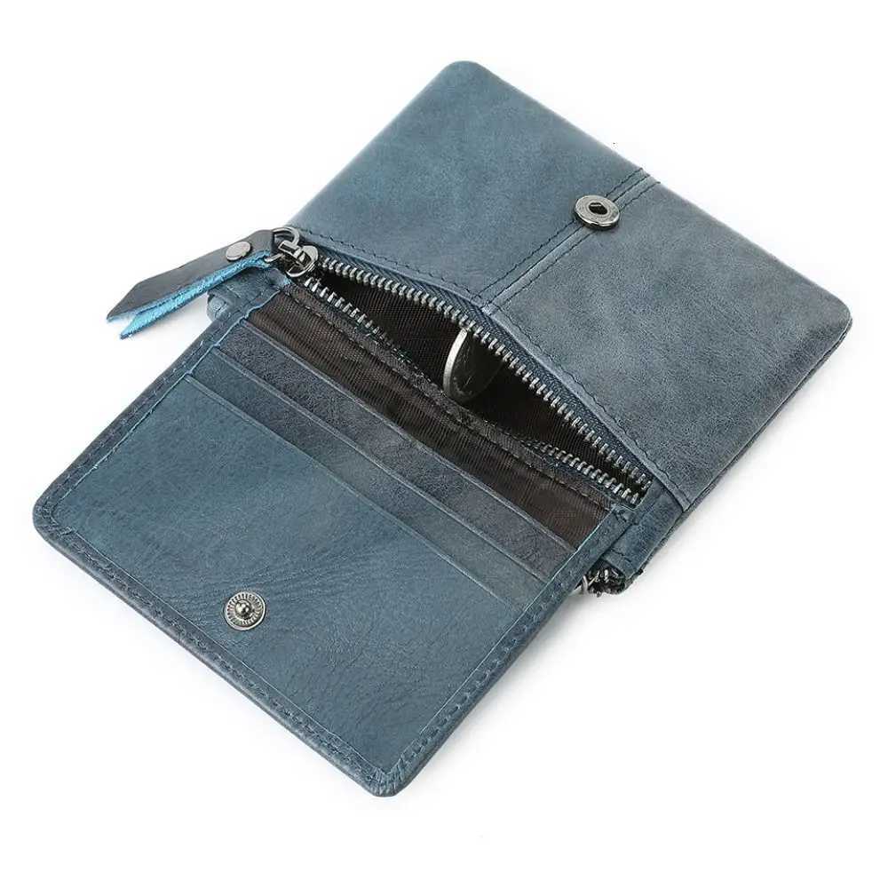 Retro RFID Wallet Small Mens Credit ID Card Holder Wallet Male Slim Leather Wallet with Coin Purse for Men WomenW251120