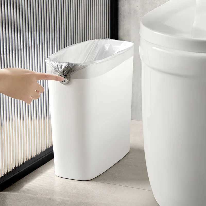 Pressure-Free Trash Can for Home Use in Living Room Bathroom Kitchen Lidless Toilet Special Gap Trash Can C251120