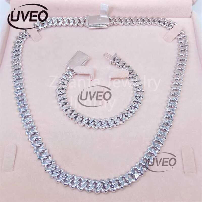 Custom Made Solid Back 10mm Width Necklace Jewelry S Pass Dia Tester Flawless Moissanite Man