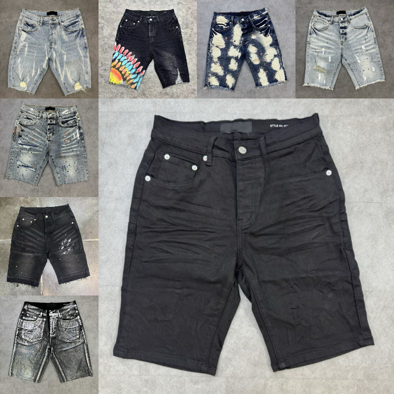 new Jeans shorts mens short designer jeans straight holes casual summer Night club blue Ksubi Jeans Womens Shorts pants jeans shorts size 39-40