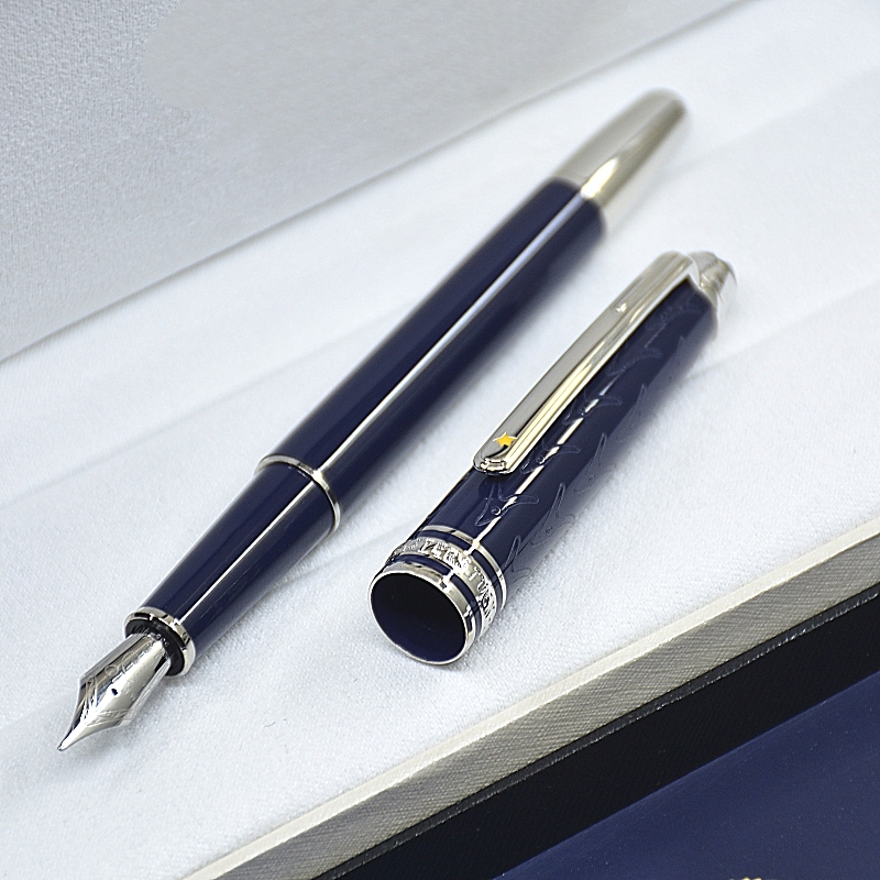 Special Edition Prince Dark Blue Resin And Metal Rollerball Pen Ballpoint Pen Stationery Office School Writing Ink Fountain Pens With Serial Number