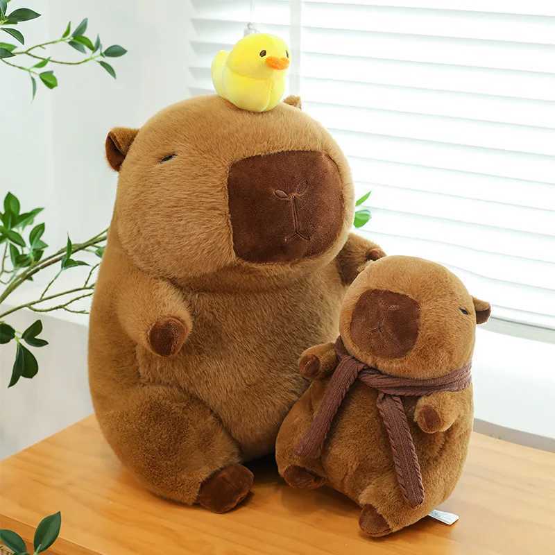 Capybara Plush Toy Set Mommy with 4 Little Capibaras Capibala Plushie Dolls Stuffed Animal Pillow Turtle Backpack Car Decor G251120