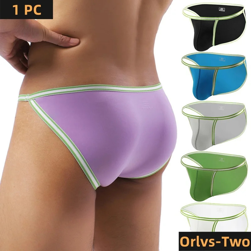 Large size mens underwear high elasticity ice silk solid color young and thin comfortable breathable sexy JF2404 250417