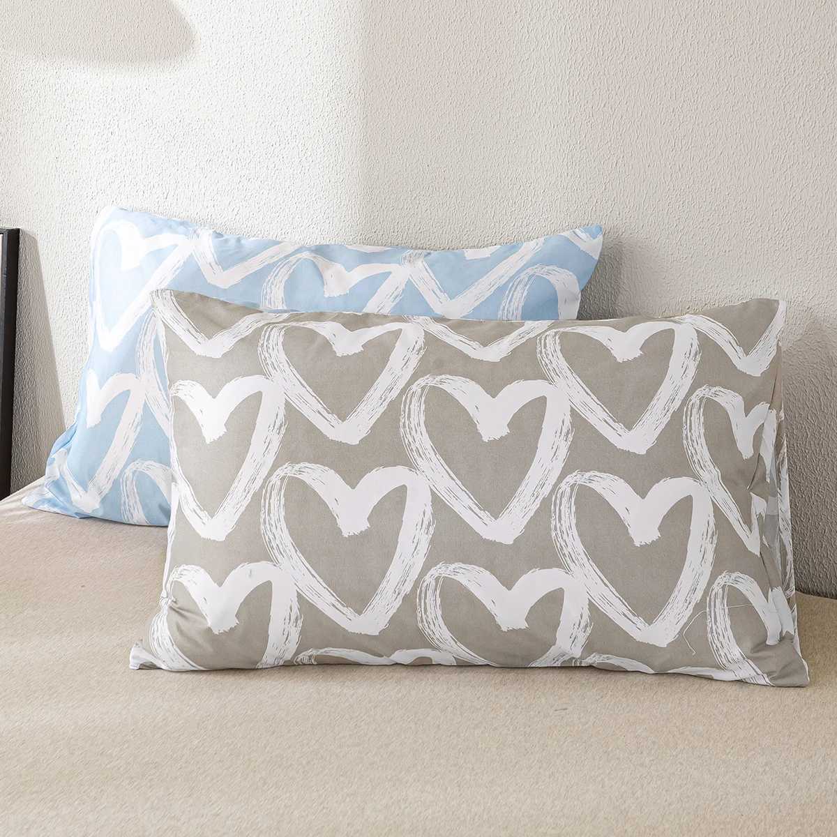 Pillow Case 2pcs/4pcs Heart Pattern Cover Set Inner Not Included Soft Comfortable Suitable For All Seasons C251120