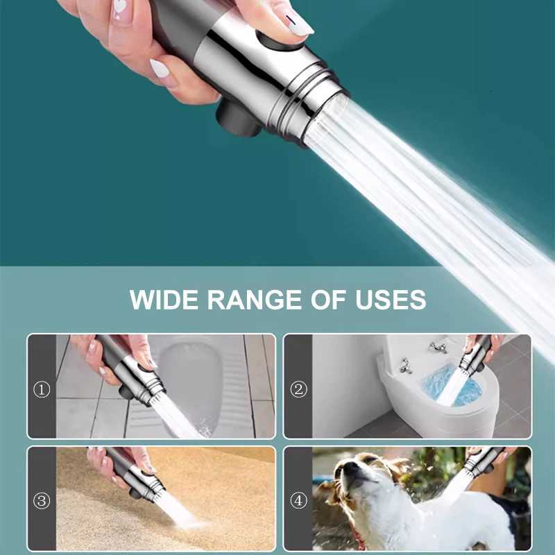 High Pressure Shower Head 4 Modes Adjustable Showerhead With Massage Brush Filters Water Saving Shower Bathroom AccessoriesM251120