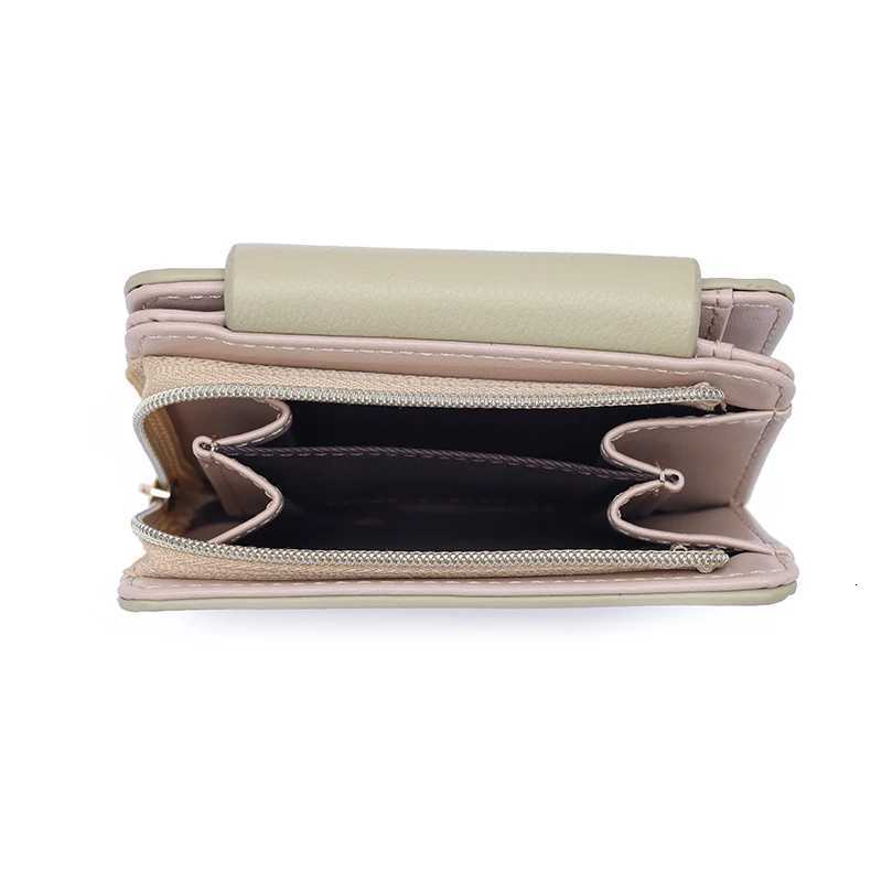 New printed womens short wallet Korean version PU leather multi-slot folding student coin purse multi-functional fashionabW251120