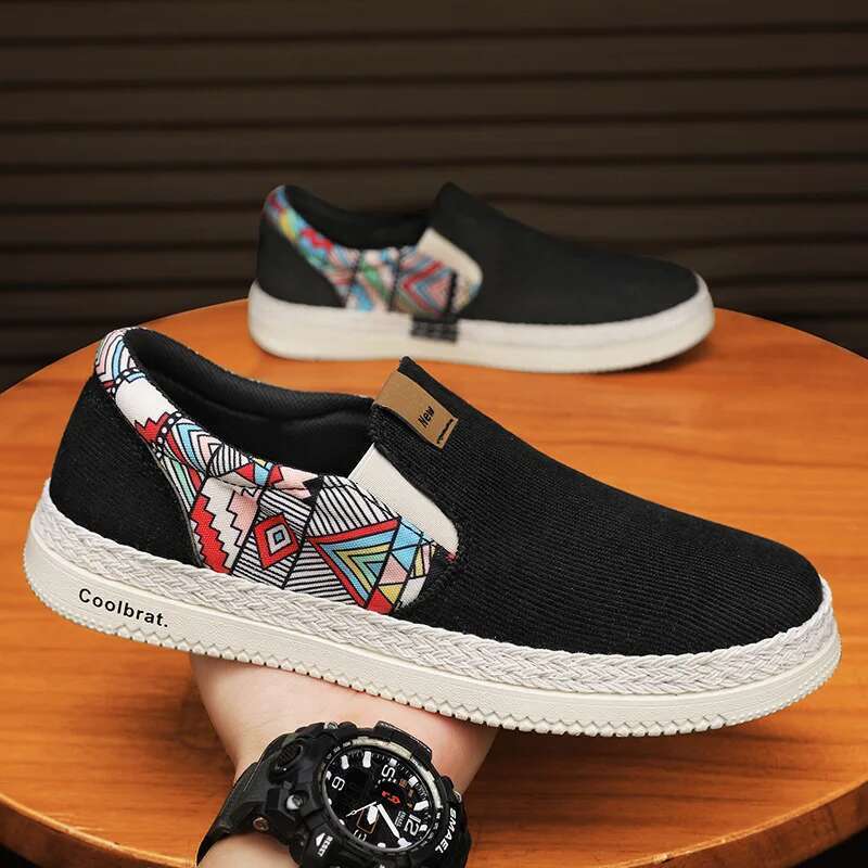 Flat Canvas For Men Fisherman en Cloth Loafers Summer Men's New Style Sneakers Male Casual Shoes Man