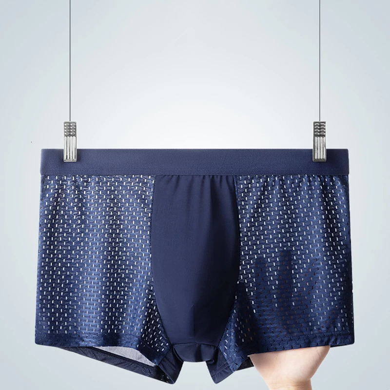 4 pieces of mens underwear silk screen boxing shorts plus size solid color sexy summer breathable intimate 250417