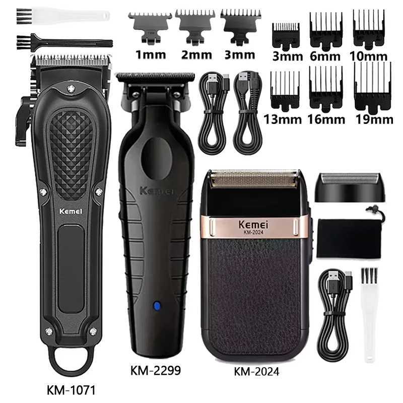 Kemei Hair Clipper Km-1071 Km-2299 Km-2024 UBS Rechargeable Cordless Beard Trimmer Powerful Electric Hair Clippers for MenT251120
