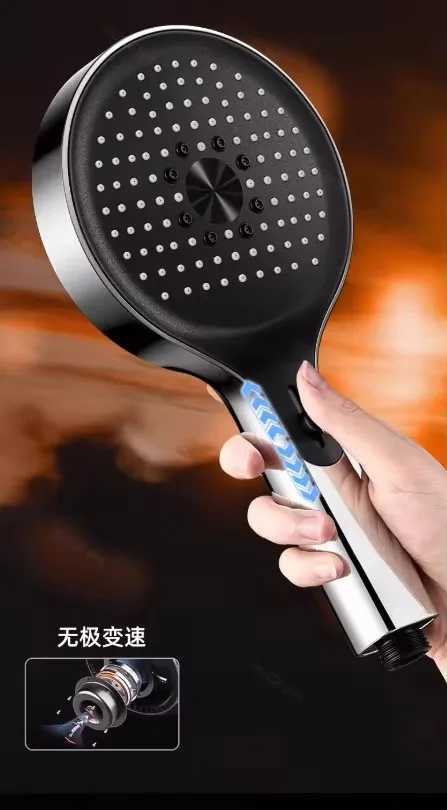14CM Big Panel Large Flow Pressurized Shower Head 4 Modes Adjustable Sprayer High-pressure Water-saving Bathroom Handheld ShowerM251120