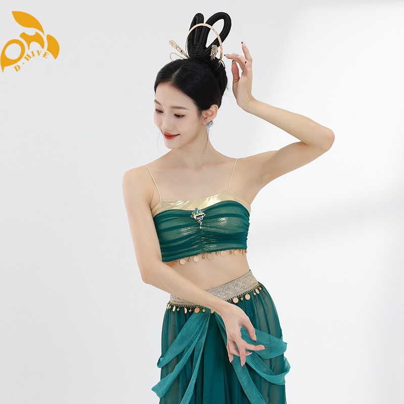 Women Dress D.Hive classical dance costumes practice costumes Chinese style Chinese dance performance costumes multi-piece skirts