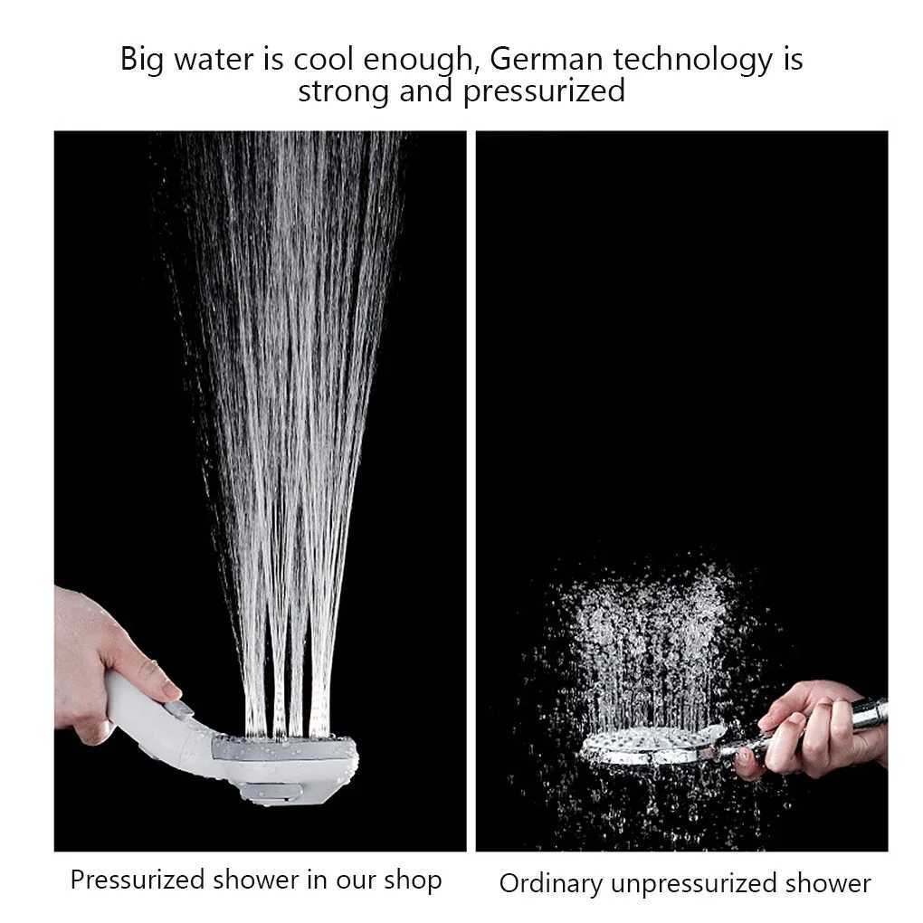 4 Modes Bath Shower Filter Adjustable Jetting Shower Head High Pressure Rain Showerhead Bathroom Saving Water Plastic SPA SprayM251120