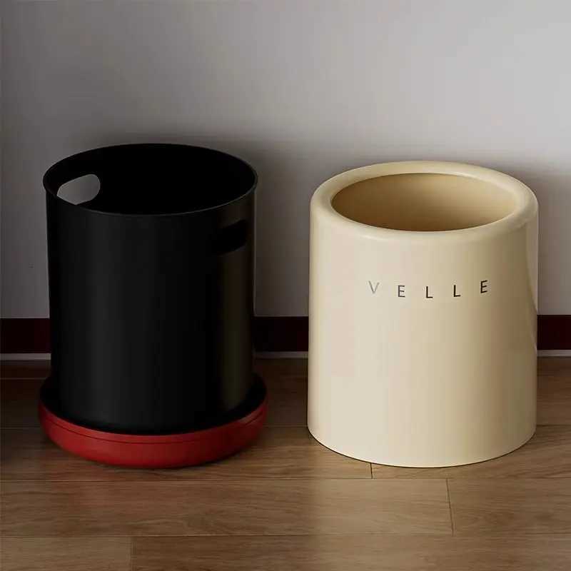 Nordic Double-layer Wastebasket Household Trash Can Living Room Light Luxury Kitchen Bathroom Large-capacity Sanitary Bucket C251120
