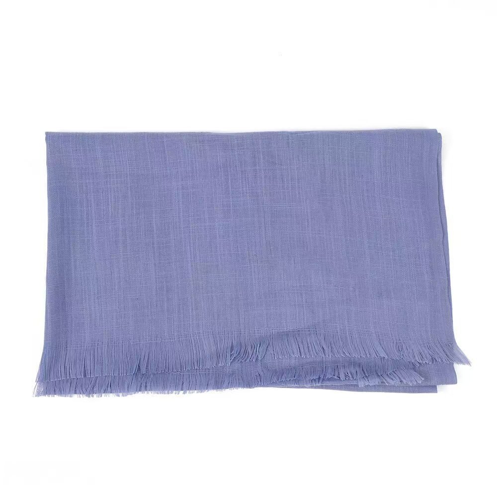 K449 Spring and summer new silk scarf women's fashion sun protection sunshade solid color bamboo cotton neck scarf factory wholesale