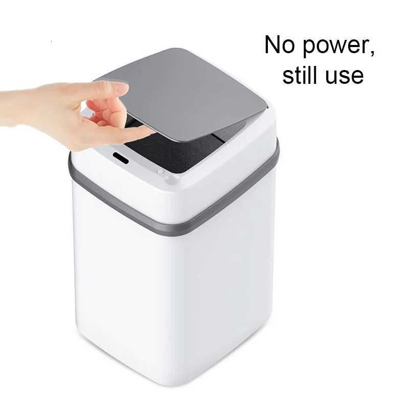 Bin 13L Bathroom Touch In The Toilet Garbage Bucket Waste Bins Dustbin Smart Trash Can Kitchen C251120