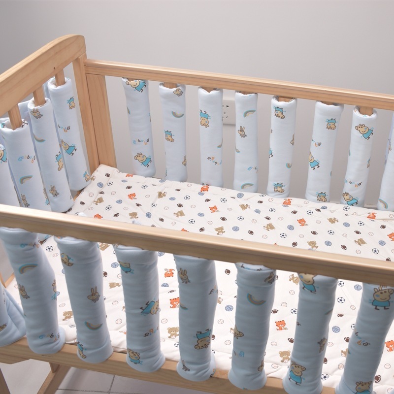 In Stock Baby Bed Crib Bumper Baby Crib Keeper baby Baby Bedding Bedside Protective Bed Anti-collision Barrier Cove 240112