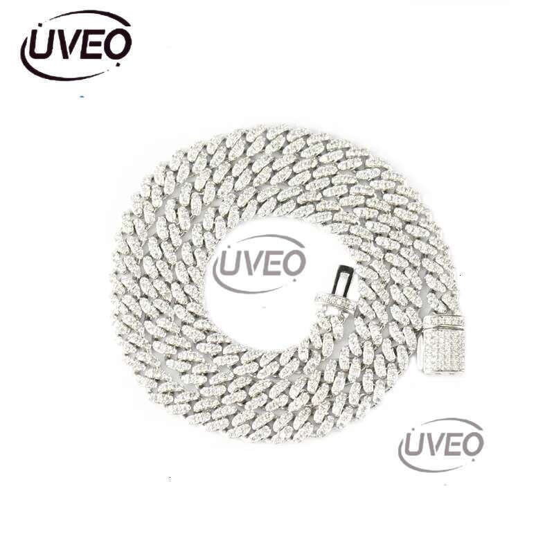 bracelet pendant necklaces fine jewelry 8mm VVS moissanite necklace cuban k sterg sier women men chain miami cubank Free delivery