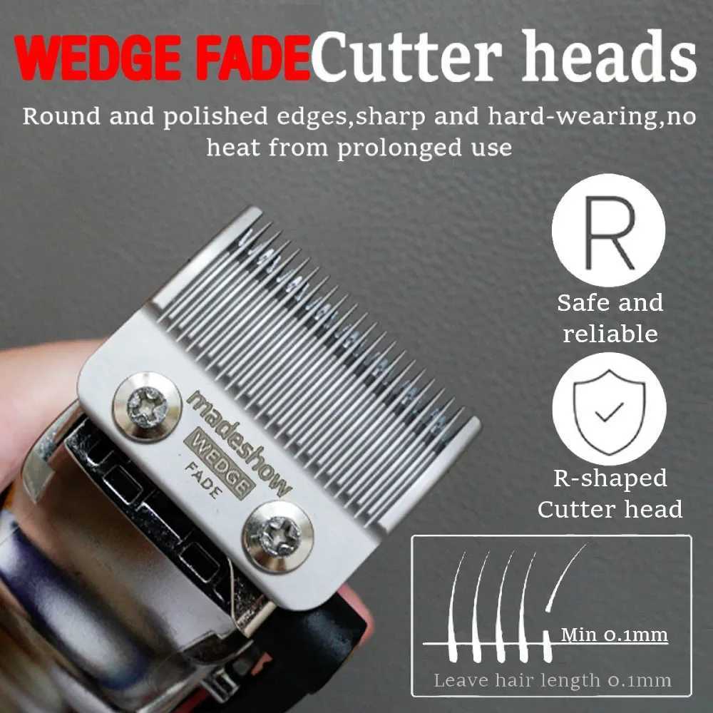 Madeshow M5F M10 R66 Wedge Fade Blades Stainless Steel Hair Clipper Ultra Thin Blade Trimmer Replacement Original Cutter HeadT251120
