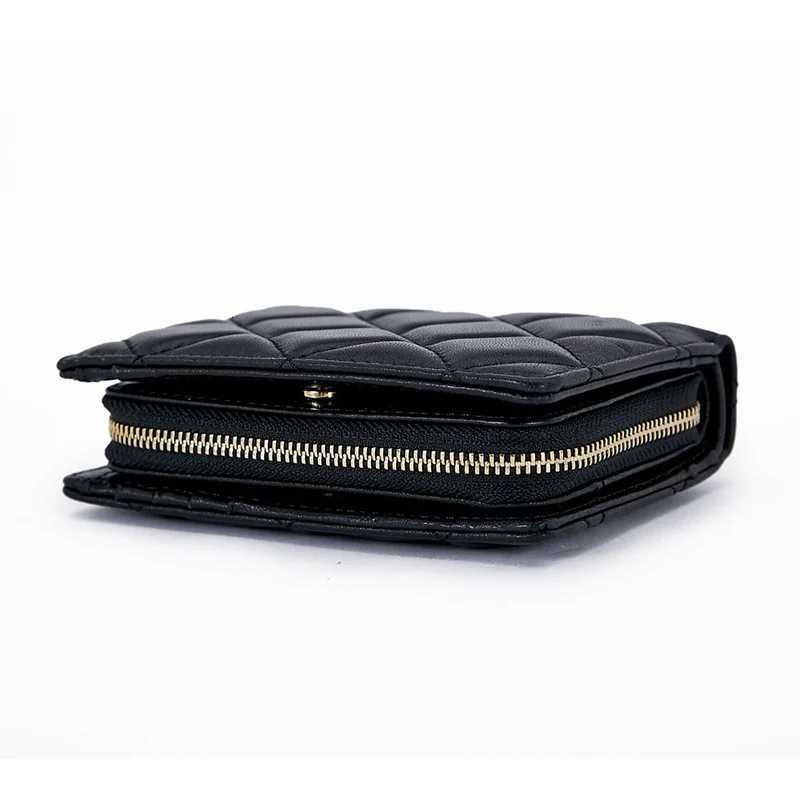 4 colors 100 Sheepskin Genuine Leather Women Short Wallet Fashion Luxury Multifunction Card Holder Zipper Female Coin PurseW251120