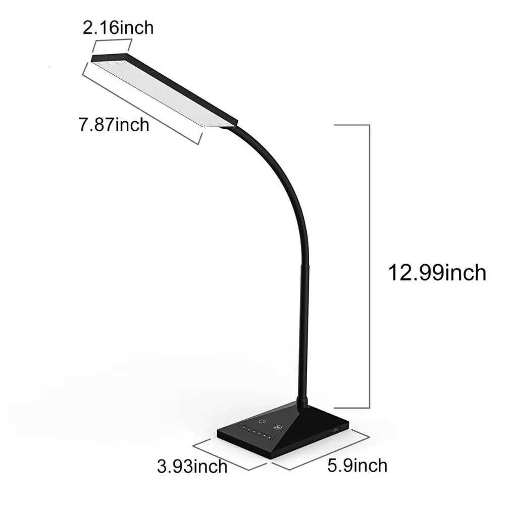 12W 72LED Desk Lamp Flexible Touch Sensor LED Reading Dimmable Lamp Night Light M251120