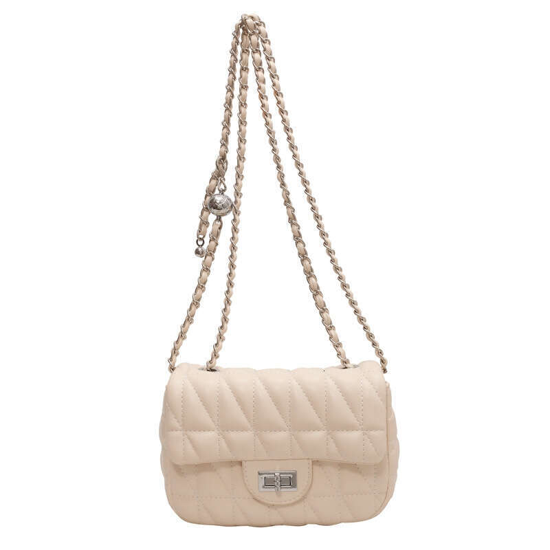 2025 new versatile crossbody women, trendy and fashionable diamond grid chain bag, niche single shoulder small square bag for women