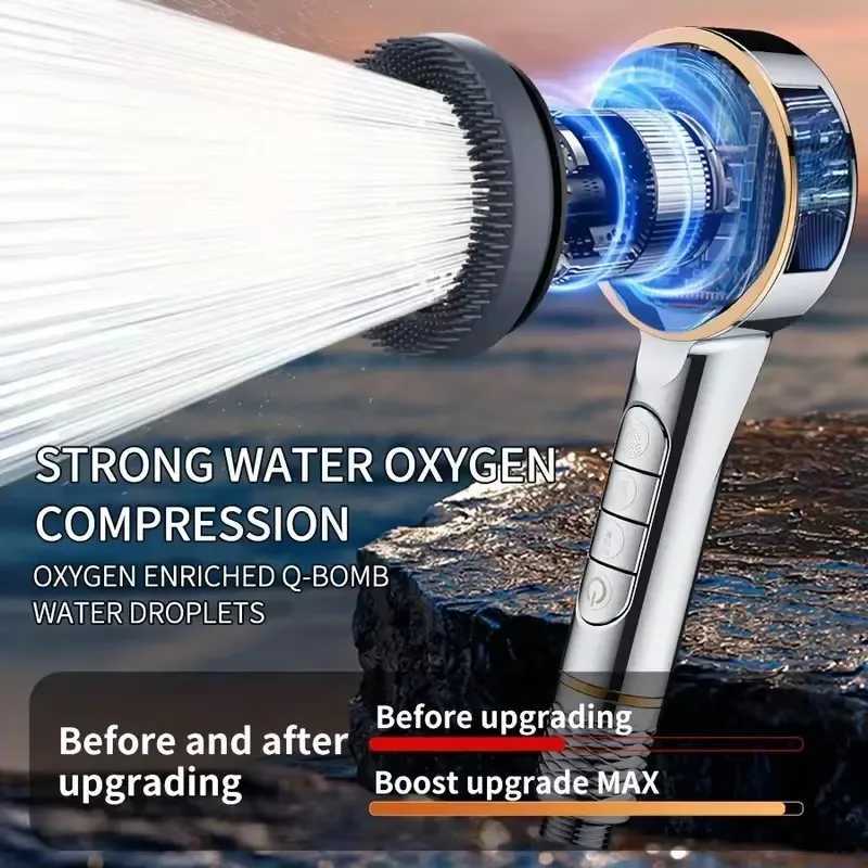1pc Filtered Supercharged Shower Head Four-speed Adjustment With Water Seal Multi-functional Home Shower Bathroom AccessoriesM251120