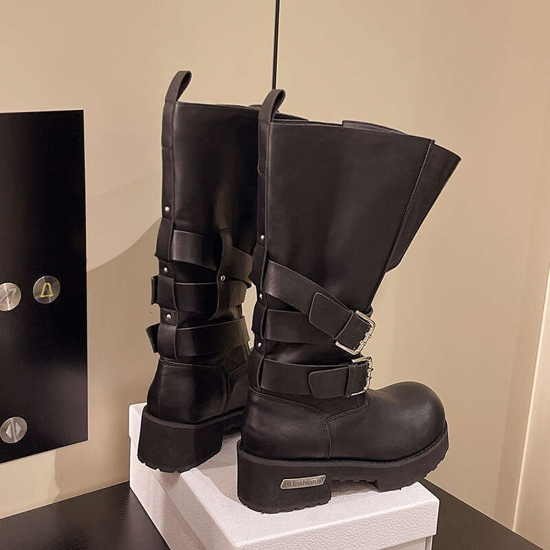 2025 Spring New Women's Martin High Heel Round Toe PU Leather Lady Style Breathable Inner Short Boots