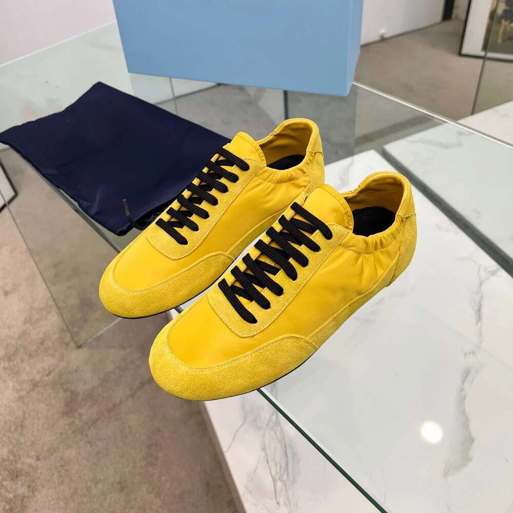 Women Size35-41 Natural Cow Suede Sneakers Solid Colors Sports Leisure Flats Round Toe Designer Shoes atillas De Mujer